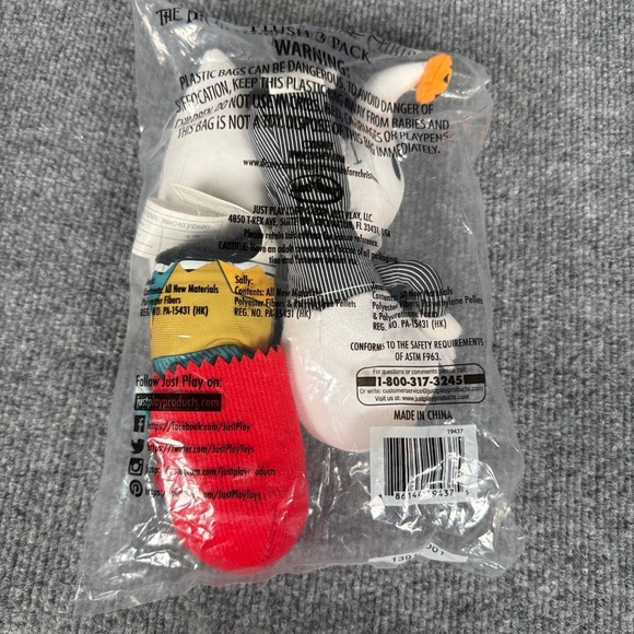 Just Play Nightmare Before Christmas Bean Plush Toys Jack Sally Zero Dolls - Picture 3 of 3